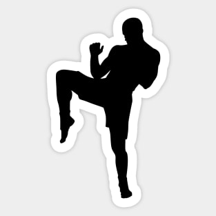 Muay Thai Silhouette Sticker